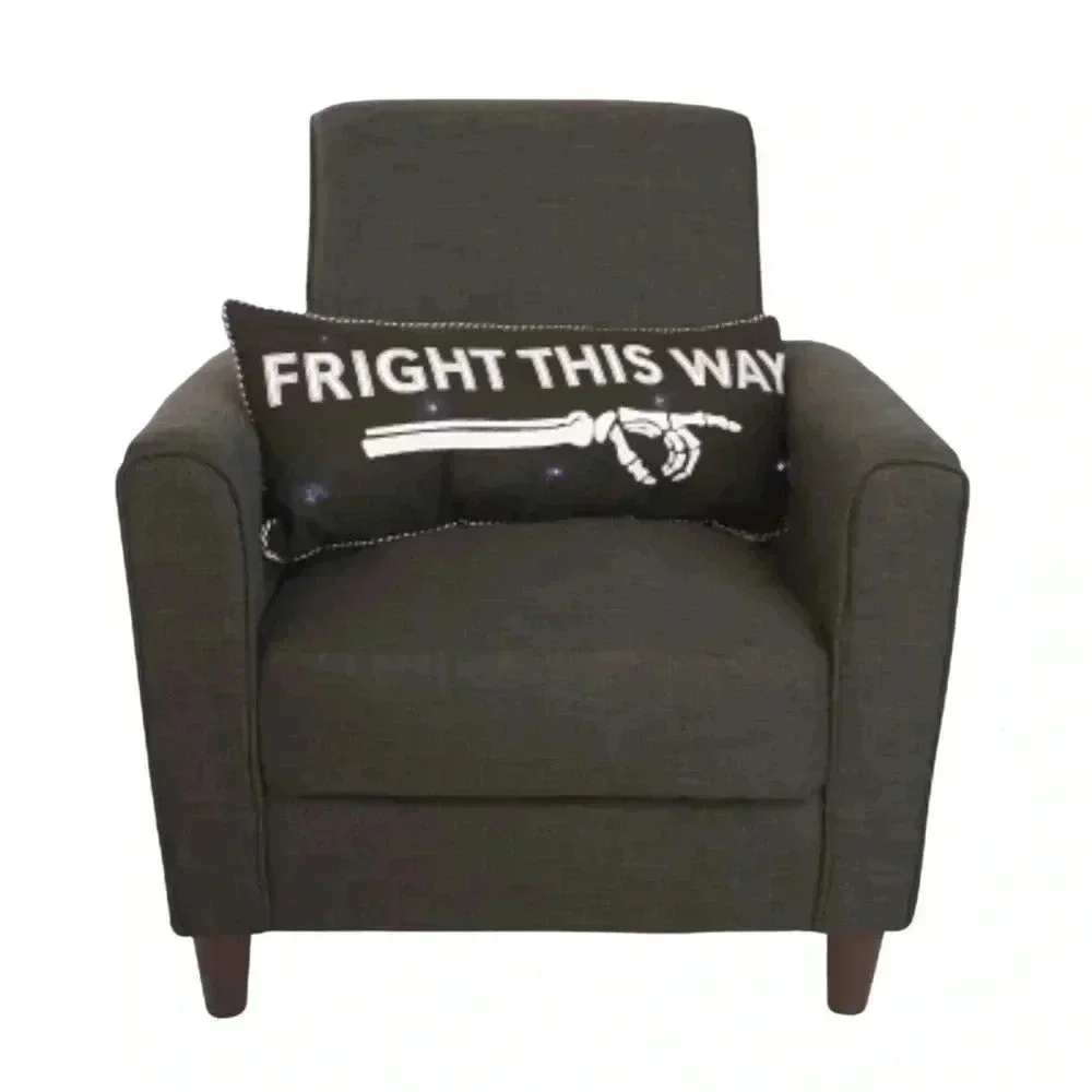 NEW LED LIGHT UP Embroidered Accent / Throw Pillow FRIGHT THIS WAY - SO FUN!!!